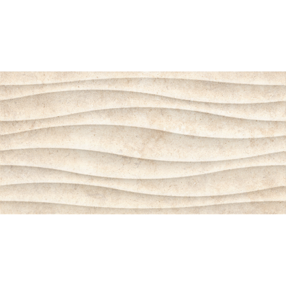 TEXEL WAVE BEIGE 30x60 μπεζ πλακάκι τοίχου με ανάγλυφο wave stone look